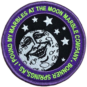 Moon Marble Co. Embroidered Patch - Round 3.5" diameter - purple