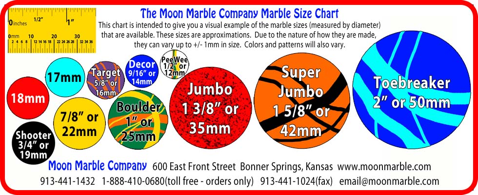 print a marble size chart