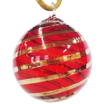 Red Platinum Twist Designer Ornament