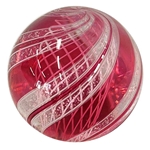 Hot House Glass - "Sparkly Raspberry Latticino Core Marble"