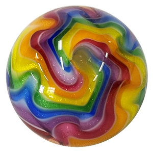 Hot House Glass - "Rainbow Raked Swirl"