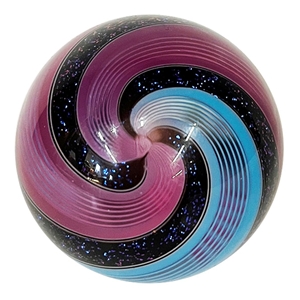 Hot House Glass - "Purple, Pink, and Blue Fine Liner Swirl"