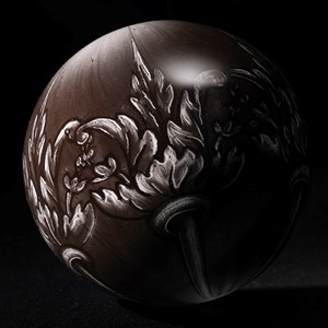 Allison Borgschulte - "Universal Black Acanthus" Panel Marble