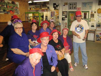 Red Hat Ladies with Artist Ernie Kober